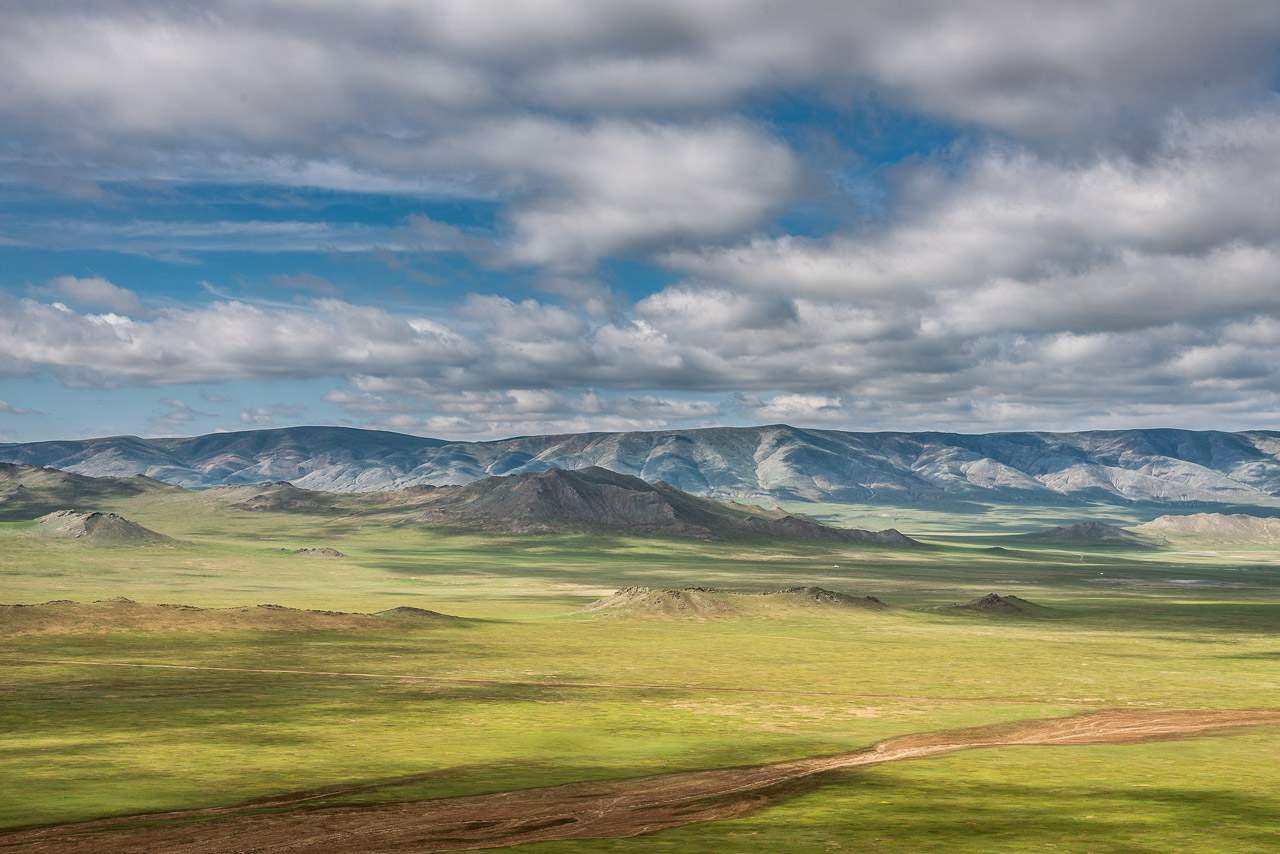 Mongolsko step Mongolia steppe