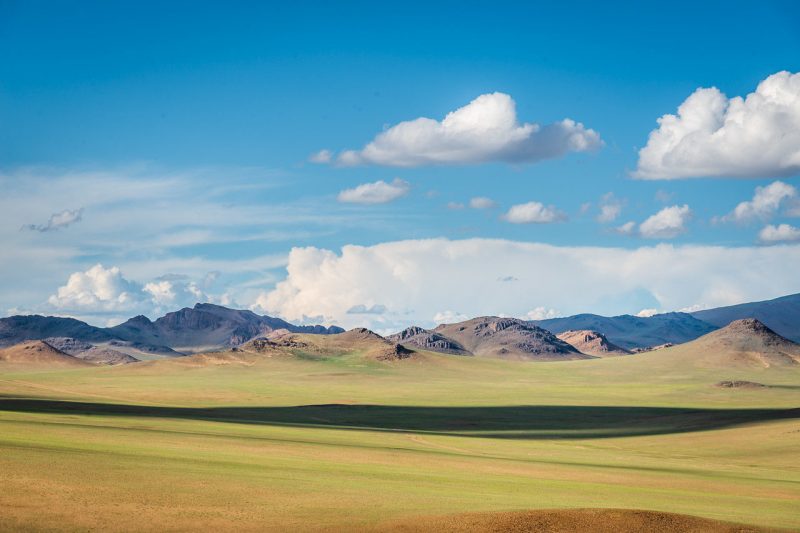 Mongolsko step Mongolia steppe